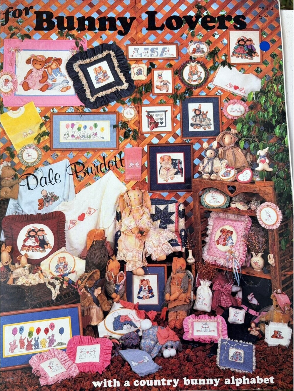 Vintage Dale Burdett For Bunny Lovers Cross Stitch Pattern Book
